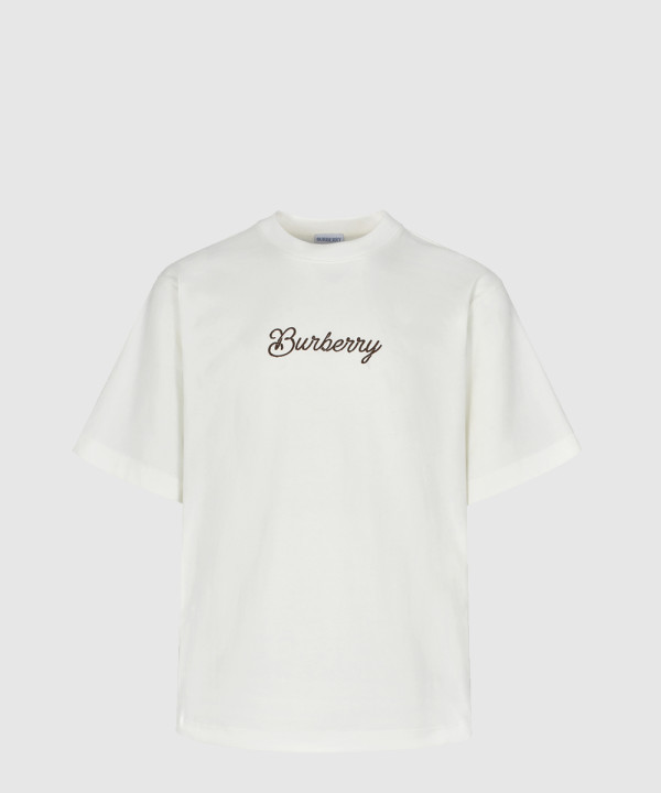 버버리 패턴 코튼 티셔츠