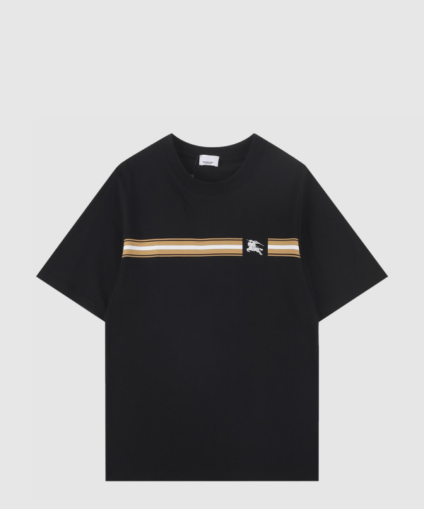 버버리 스트라이프 코튼 티셔츠