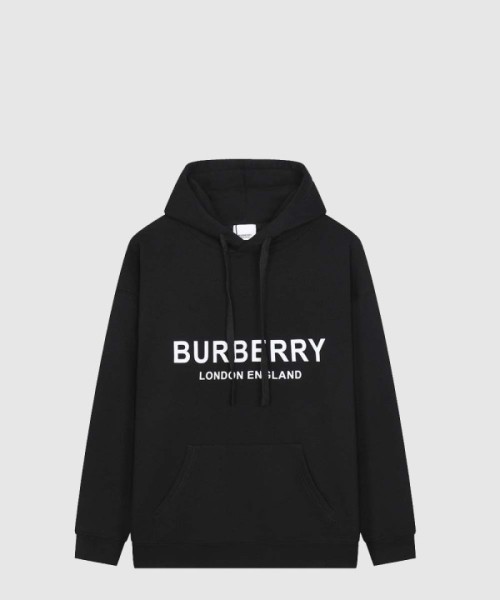 버버리 로고 프린트 코튼 후디