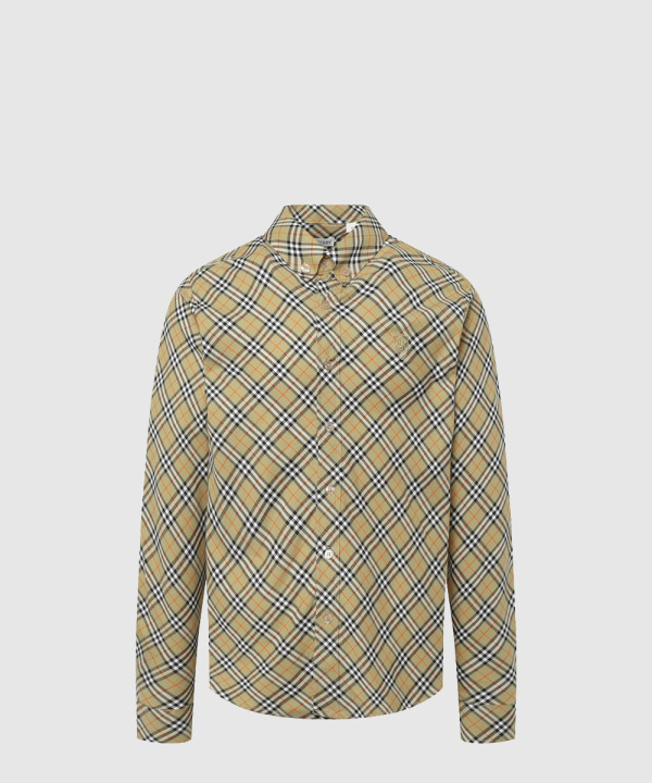 버버리 체크 코튼 셔츠