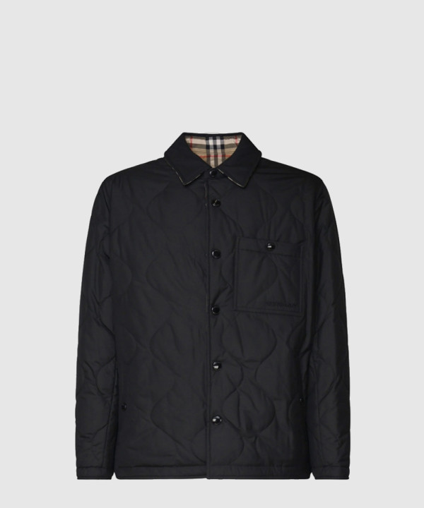 버버리 로고 리버서블 포켓 퀄팅 자켓