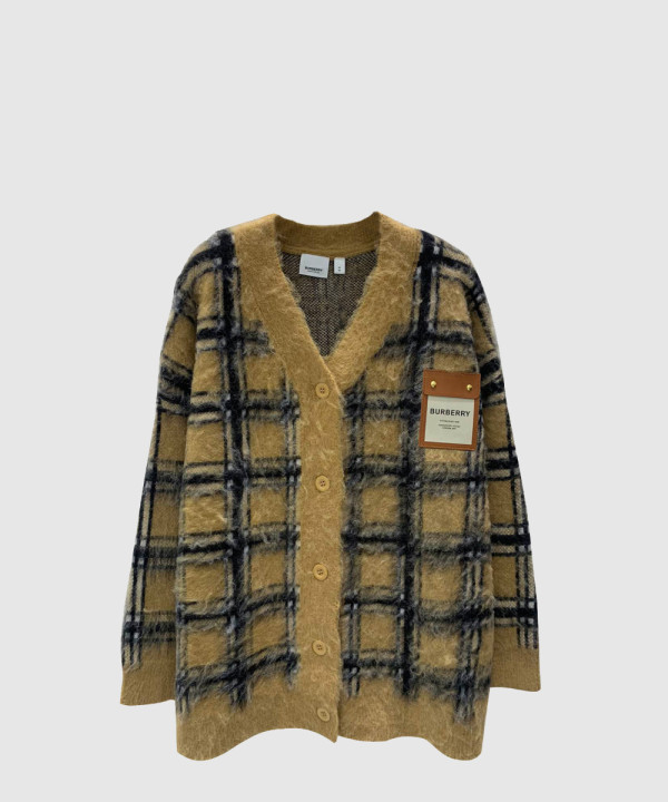 버버리 로고 쇼트 코트