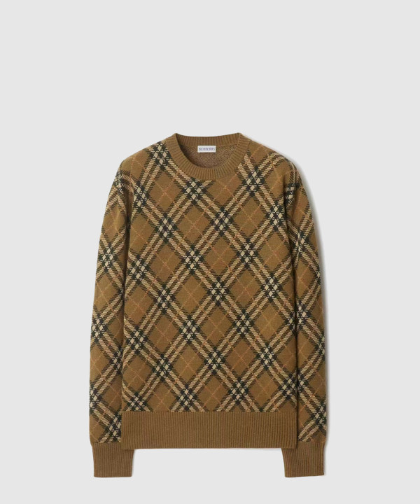 버버리 프린트 니트 톱