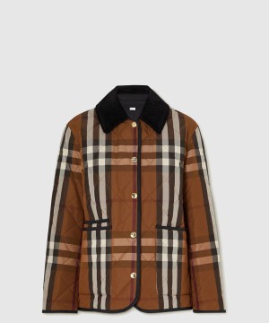 버버리 로고 쇼트 코트