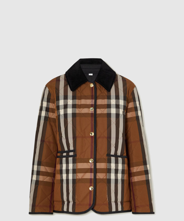 버버리 로고 쇼트 코트