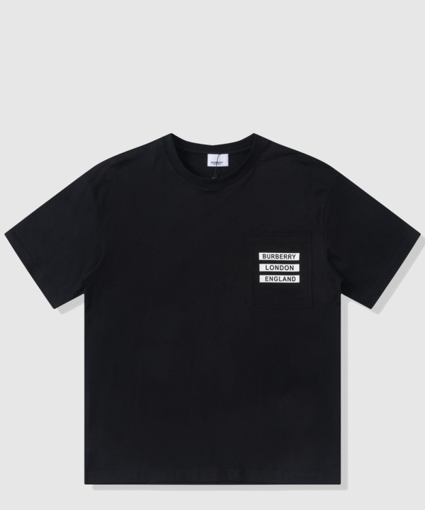 버버리 로고 코튼 티셔츠