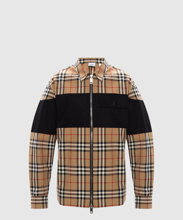 버버리 체크 쇼트 코트