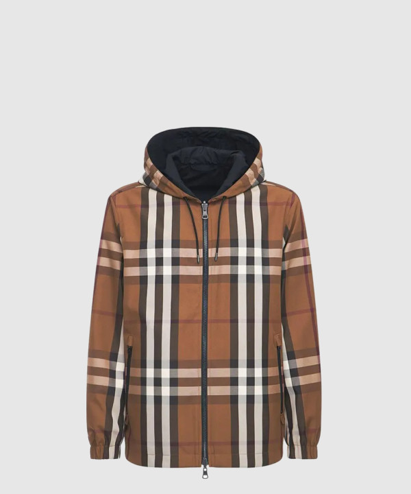 버버리 체크 나일론 재킷