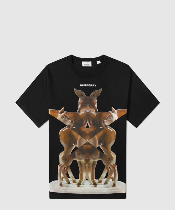 버버리 플라워 코튼 티셔츠