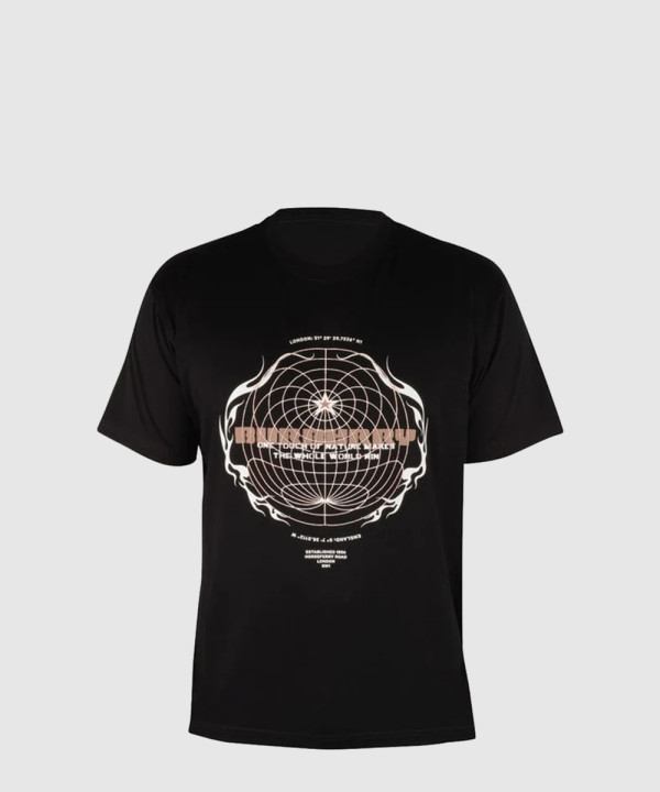 버버리 로고 코튼 티셔츠