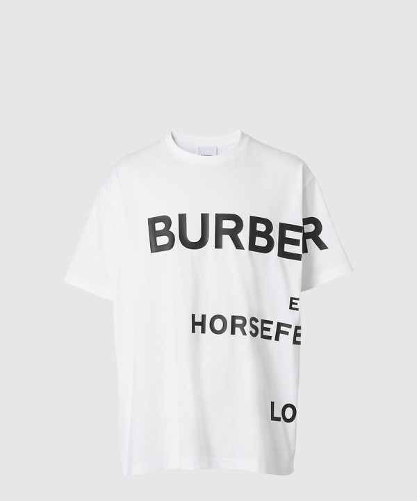 버버리 로고 코튼 티셔츠