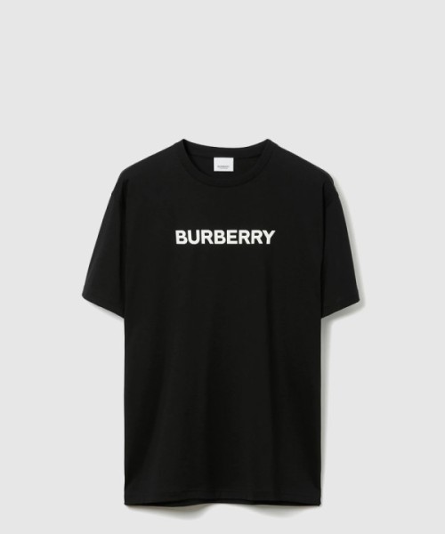 버버리 로고 코튼 티셔츠