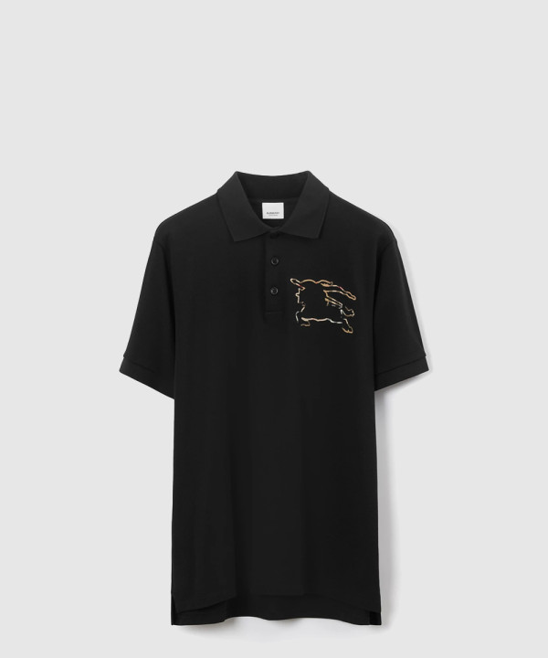 버버리 체크 코튼 폴로셔츠