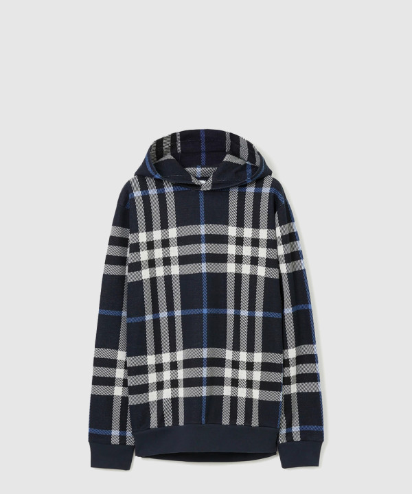 버버리 체크 코튼 후디