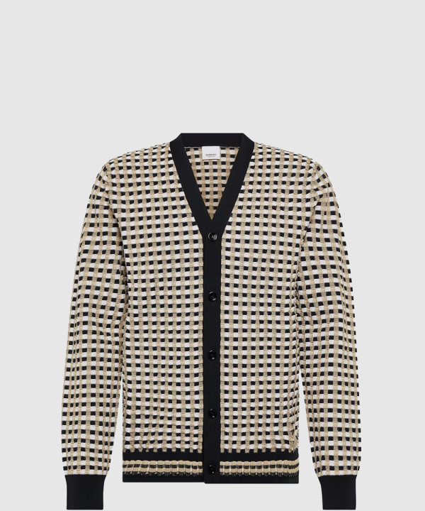 버버리 체크 코튼 블렌드 가디건