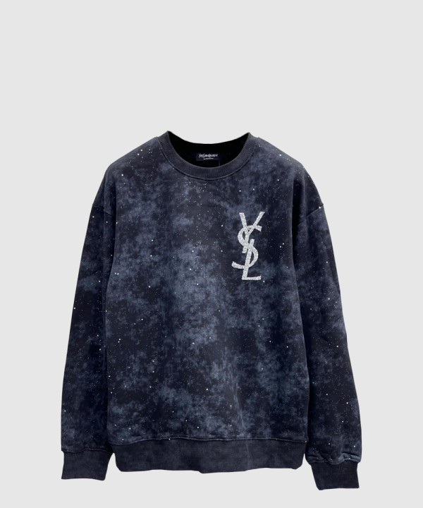 생로랑 로고 프린트 면 톱