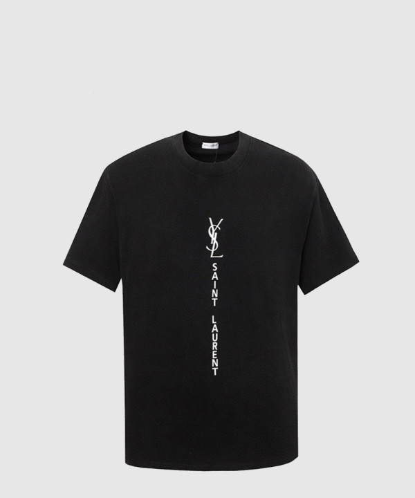 생로랑 로고 프린트 반팔