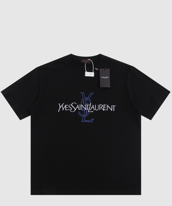 생로랑 로고 프린트 반팔