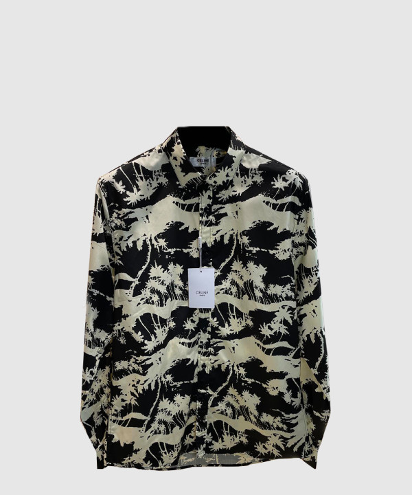 생로랑 로고 프린트 긴팔