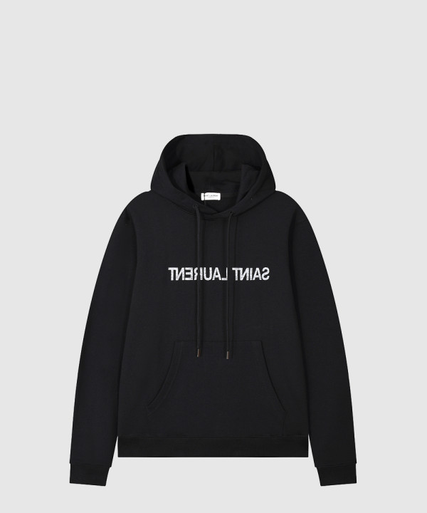 생로랑 로고 후드 긴팔