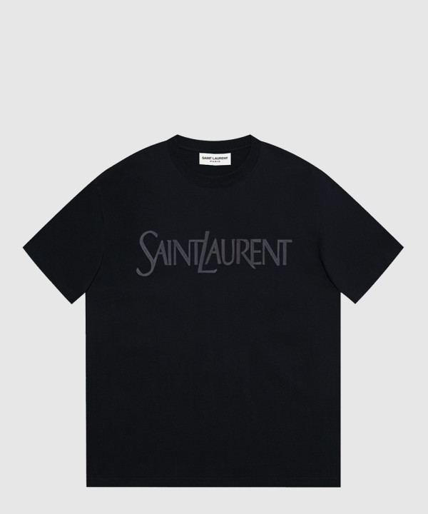 생로랑 로고 프린트 반팔