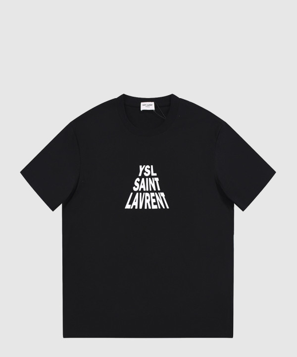 생로랑 로고 프린트 반팔