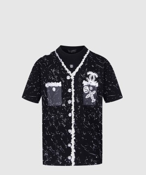 샤넬 로고 쇼트 코트