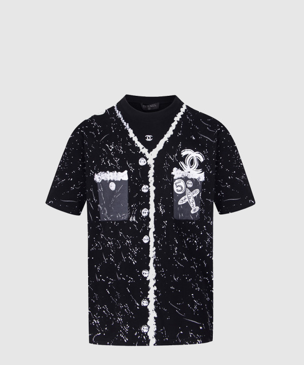 샤넬 로고 쇼트 코트