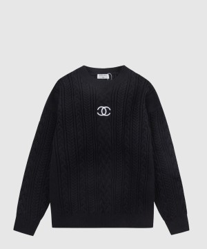 샤넬 로고 쇼트 면 톱