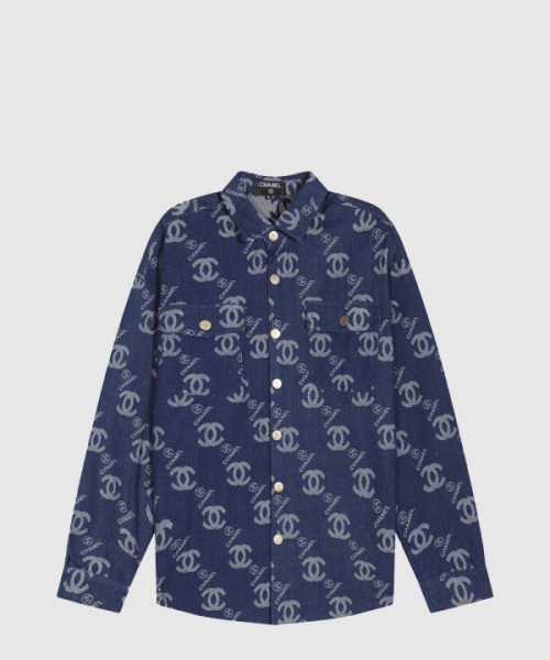 샤넬 로고 도트 셔츠