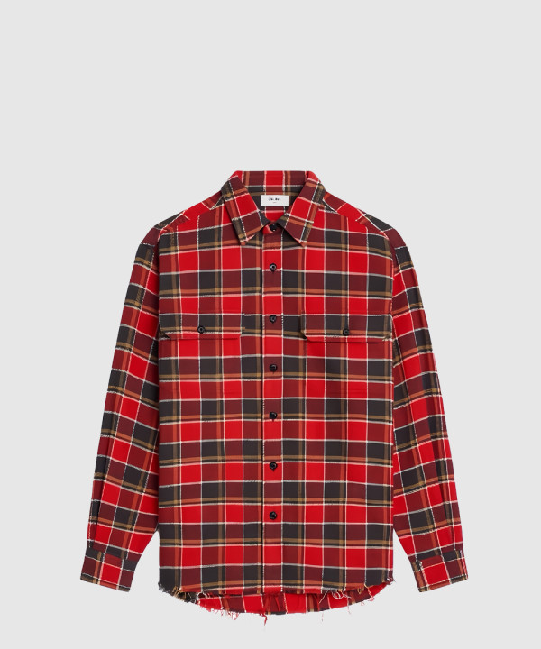 셀린느 루즈 셔츠 체크 코튼