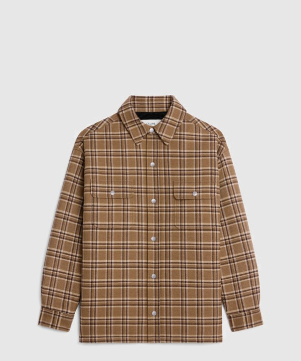 셀린느 오버셔츠 체크 울