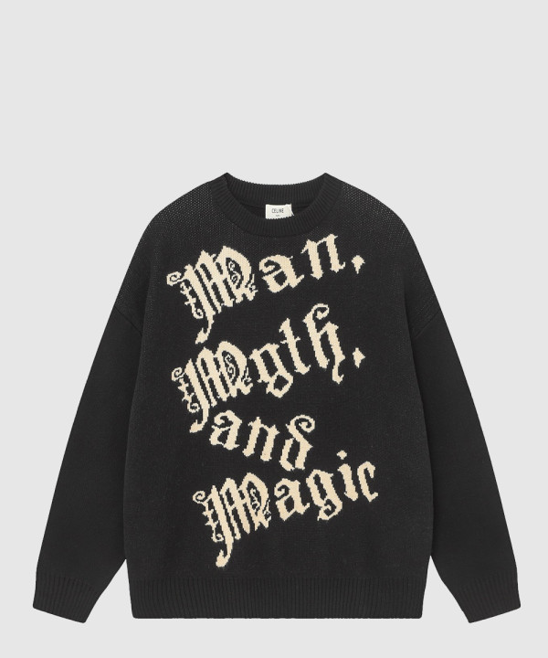 셀린느 자카드 울 니트