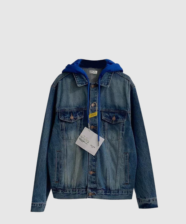 셀린느 로고 쇼트 코트