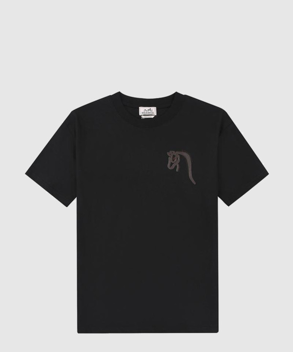 에르메스 로고 프린트 반팔