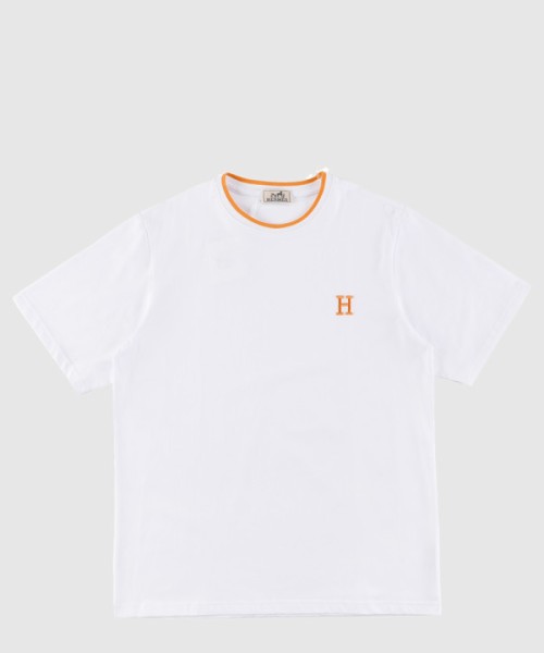 에르메스 로고 프린트 반팔