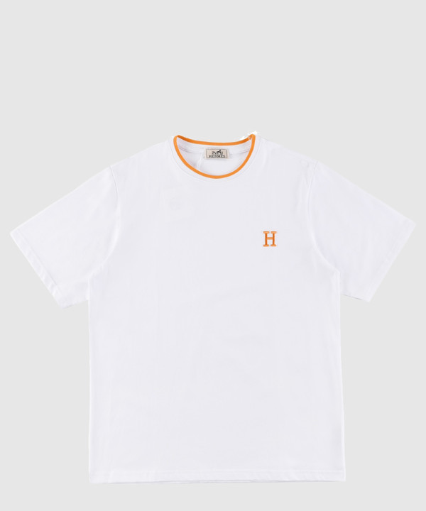 에르메스 로고 프린트 반팔