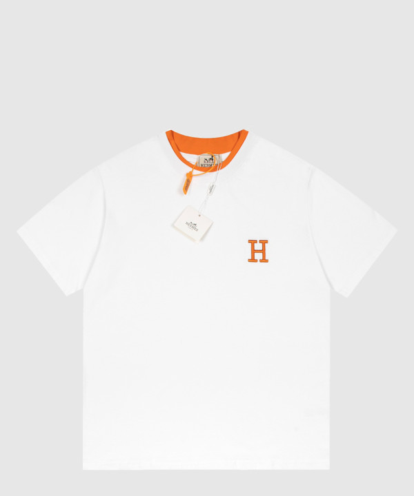 에르메스 로고 프린트 반팔