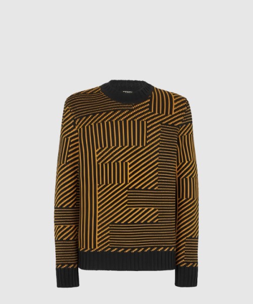 펜디 로고 인타르시아 울 니트