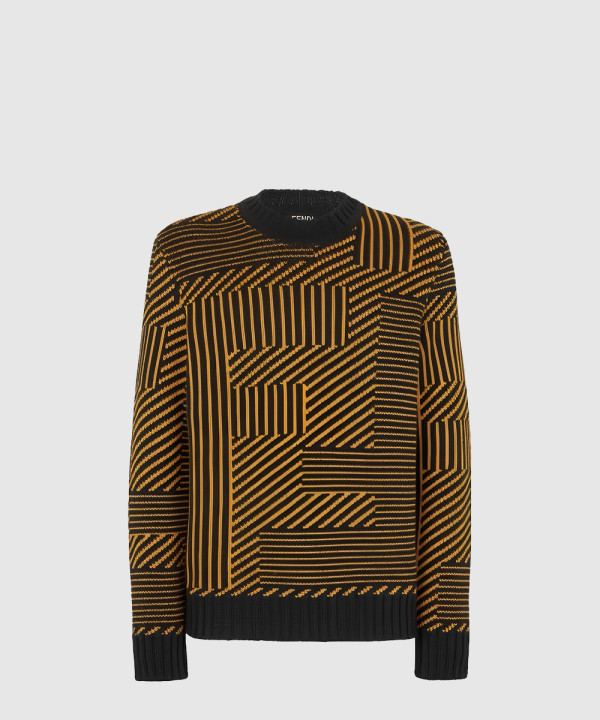 펜디 로고 인타르시아 울 니트