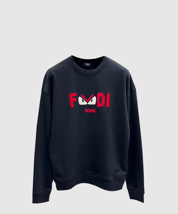 펜디 로고 프린트 면 톱