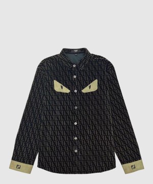 펜디 로고 프린트 코트