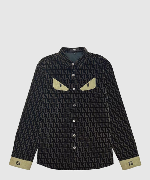 펜디 로고 프린트 코트