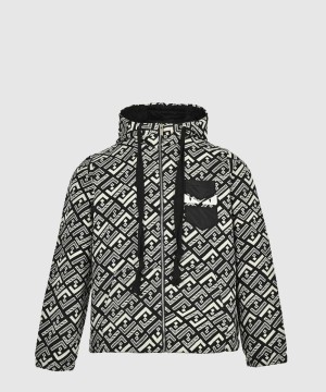 펜디 로고 프린트 코트