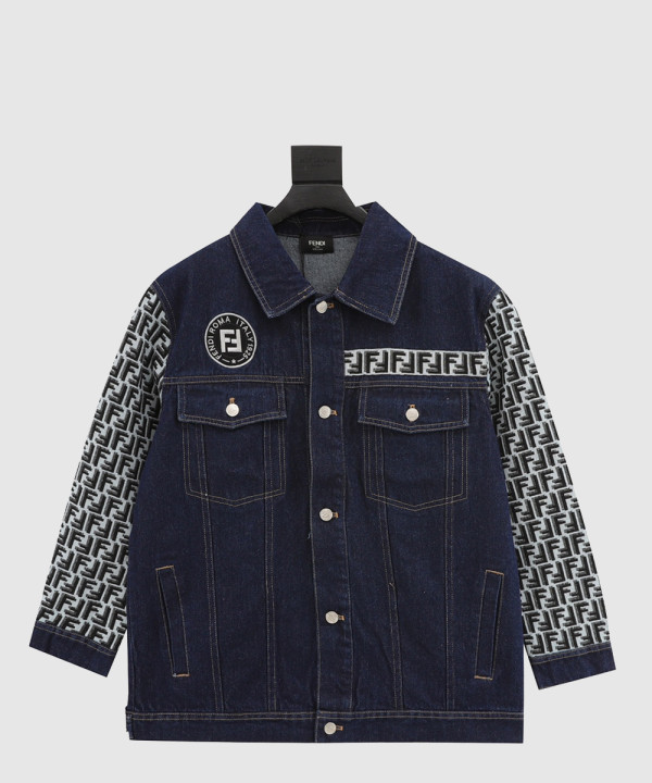 펜디 로고 프린트 코트