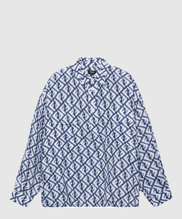 펜디 로고 긴팔 프린트 코트