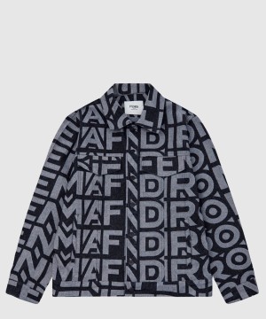 펜디 긴팔 프린트 코트