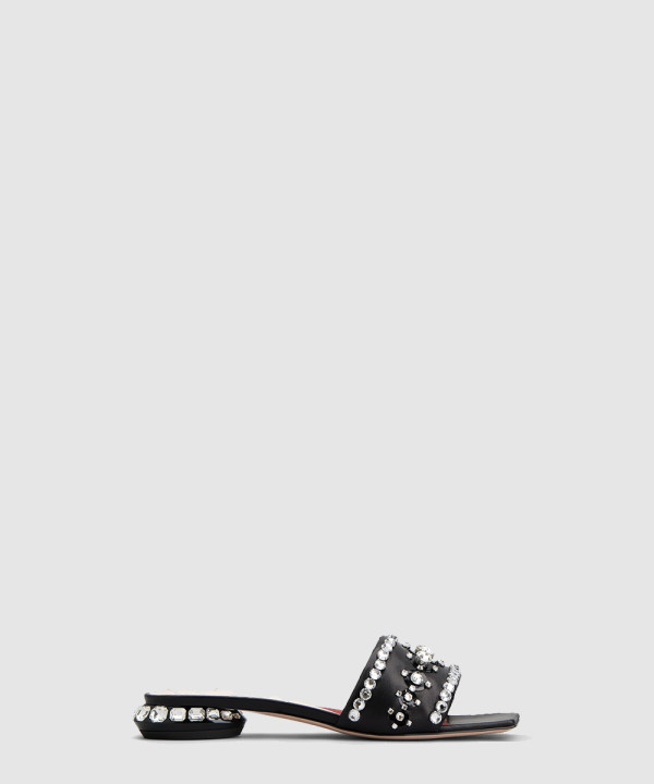 로저비비에 주얼 힐 가죽 뮬 6913