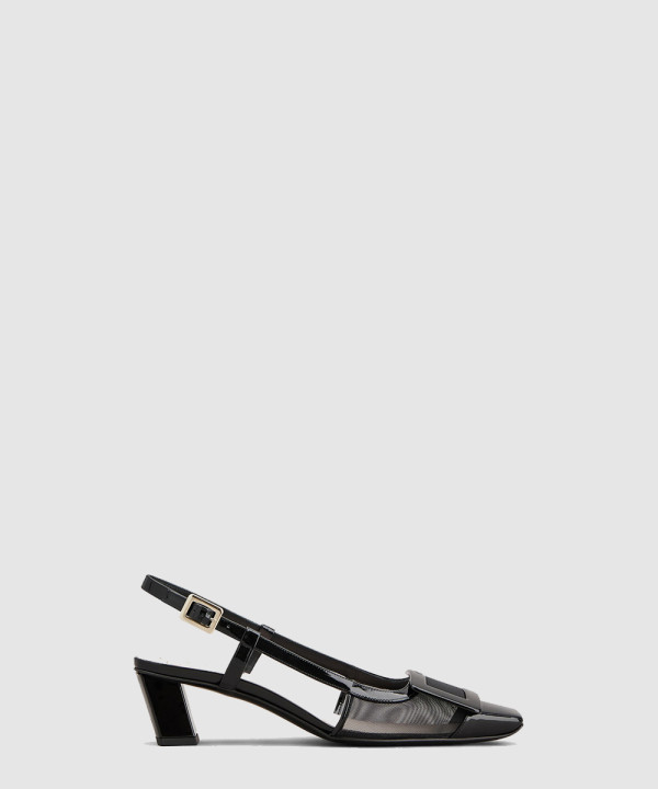 로저비비에 슬링백 메쉬 패브릭 펌프스 0064