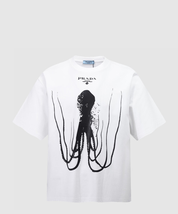 프라다 로고 프린트 반팔